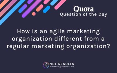 How is an agile marketing organization different from a regular marketing organization?