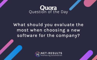 What should you evaluate when choosing a new software for the company?