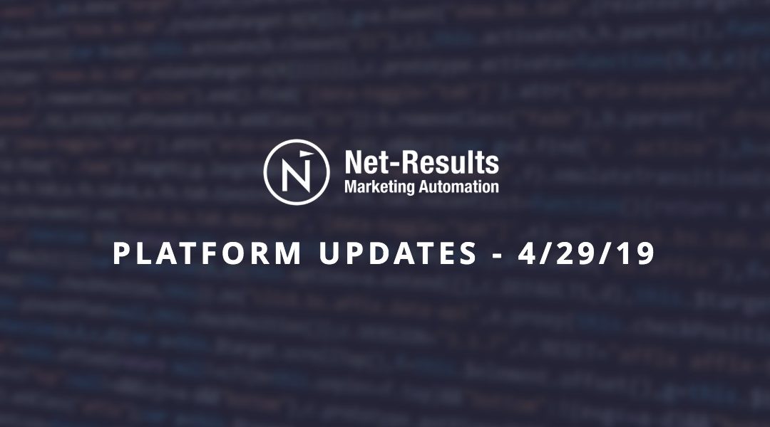 Platform Updates – April, 2019