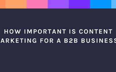 How important is content marketing for a B2B business?