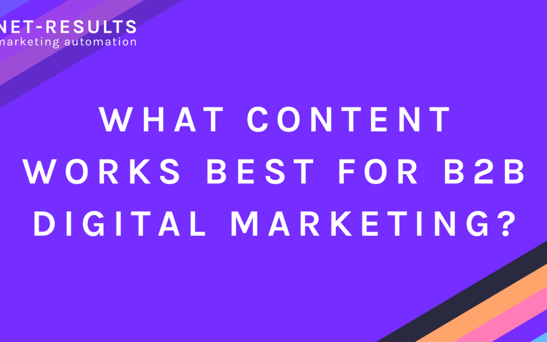 What content works best for B2B digital marketing?